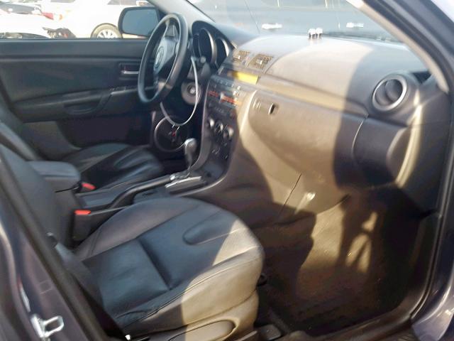 JM1BK323571666710 - 2007 MAZDA 3 S GRAY photo 5