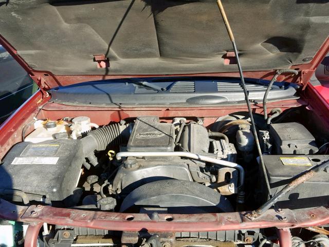 1GKDT13S042157408 - 2004 GMC ENVOY RED photo 7