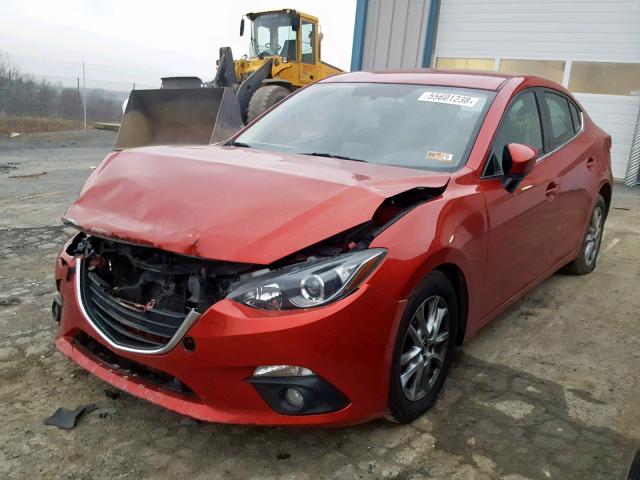 3MZBM1V76FM127895 - 2015 MAZDA 3 TOURING RED photo 2