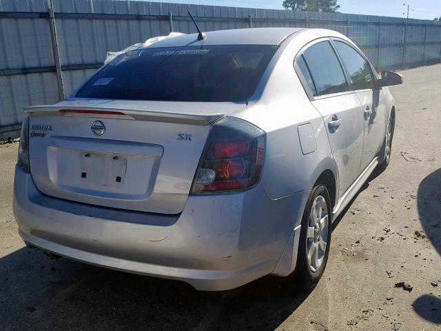 3N1AB6AP3CL628190 - 2012 NISSAN SENTRA 2.0 SILVER photo 4