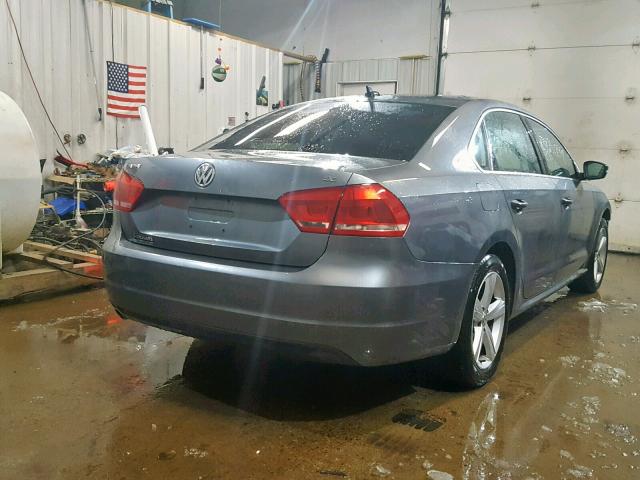 1VWBP7A32DC074544 - 2013 VOLKSWAGEN PASSAT SE GRAY photo 4