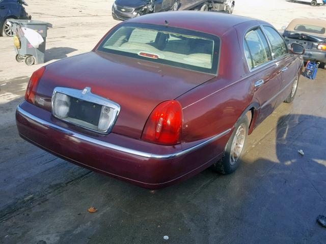 1LNHM82WXYY809487 - 2000 LINCOLN TOWN CAR S RED photo 4