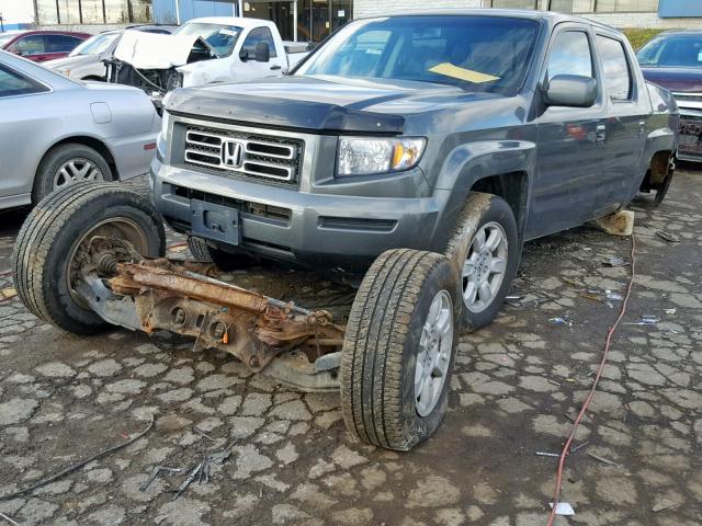 2HJYK16567H003153 - 2007 HONDA RIDGELINE GREEN photo 2