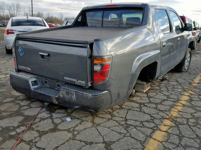 2HJYK16567H003153 - 2007 HONDA RIDGELINE GREEN photo 4