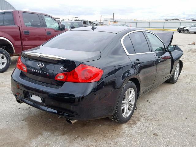 JN1DV6AR9BM451963 - 2011 INFINITI G25 BLACK photo 4