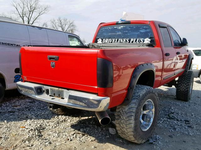 3D7KU28C24G172772 - 2004 DODGE RAM 2500 S RED photo 4