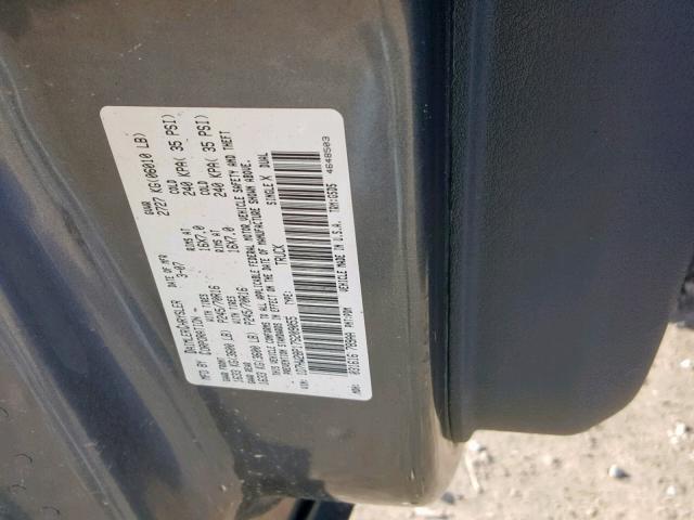 1D7HW28P17S209055 - 2007 DODGE DAKOTA QUA GRAY photo 10