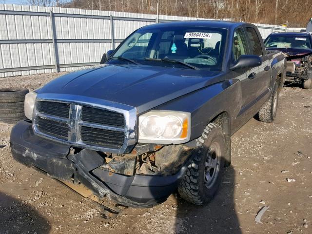 1D7HW28P17S209055 - 2007 DODGE DAKOTA QUA GRAY photo 2