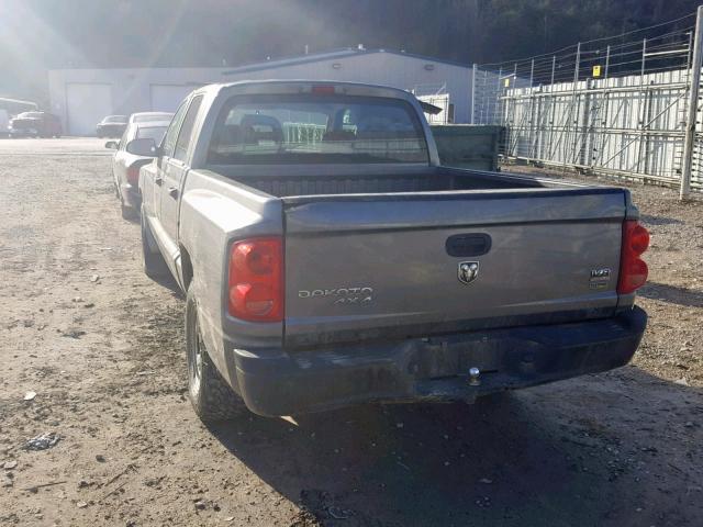 1D7HW28P17S209055 - 2007 DODGE DAKOTA QUA GRAY photo 3