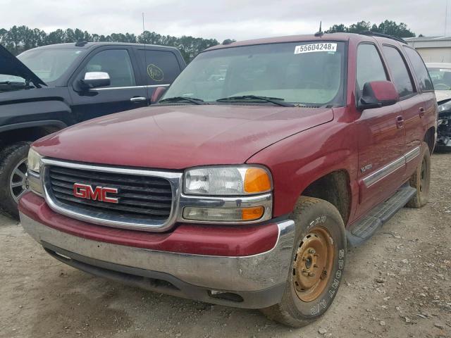 1GKEC13Z74R170178 - 2004 GMC YUKON MAROON photo 2