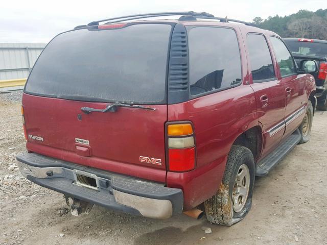 1GKEC13Z74R170178 - 2004 GMC YUKON MAROON photo 4