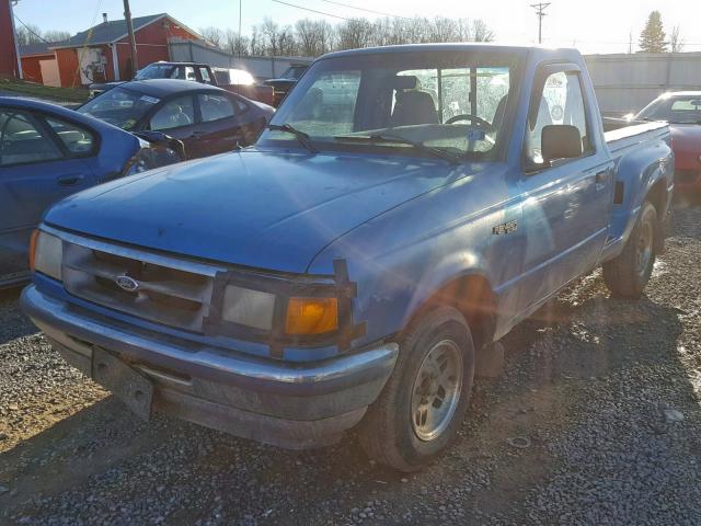 1FTCR10A5TPA11640 - 1996 FORD RANGER BLUE photo 2