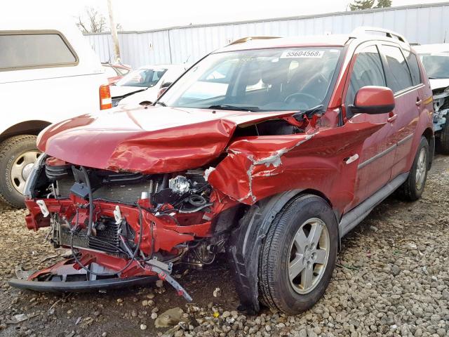 JA4LT21W19Z009859 - 2009 MITSUBISHI OUTLANDER RED photo 2