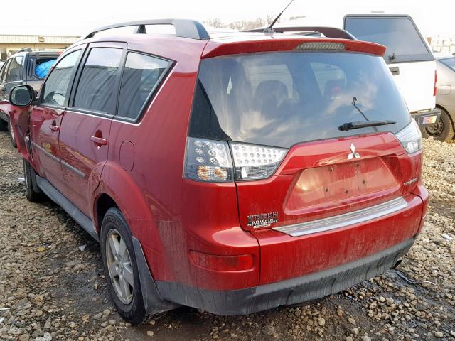 JA4LT21W19Z009859 - 2009 MITSUBISHI OUTLANDER RED photo 3