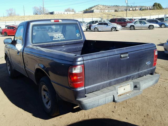 1FTYR10D82PA28575 - 2002 FORD RANGER BLUE photo 3