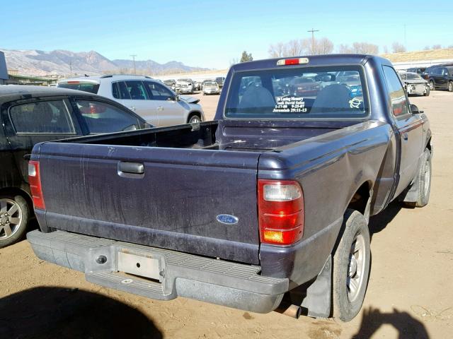 1FTYR10D82PA28575 - 2002 FORD RANGER BLUE photo 4