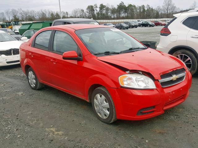 KL1TD5DE1AB127809 - 2010 CHEVROLET AVEO LS RED photo 1