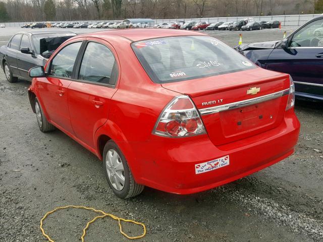 KL1TD5DE1AB127809 - 2010 CHEVROLET AVEO LS RED photo 3