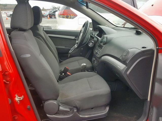 KL1TD5DE1AB127809 - 2010 CHEVROLET AVEO LS RED photo 5