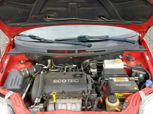 KL1TD5DE1AB127809 - 2010 CHEVROLET AVEO LS RED photo 7