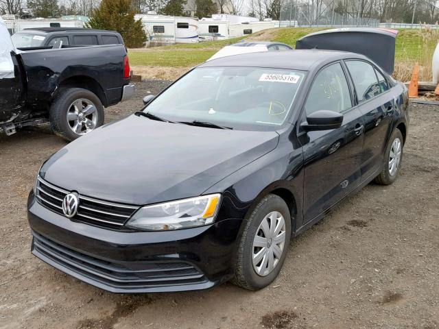 3VW267AJ8GM383911 - 2016 VOLKSWAGEN JETTA S BLACK photo 2