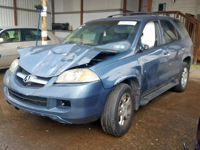 2HNYD18836H525981 - 2006 ACURA MDX TOURIN BLUE photo 2