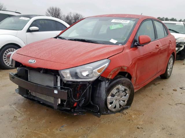 3KPA24AB5JE079888 - 2018 KIA RIO LX RED photo 2