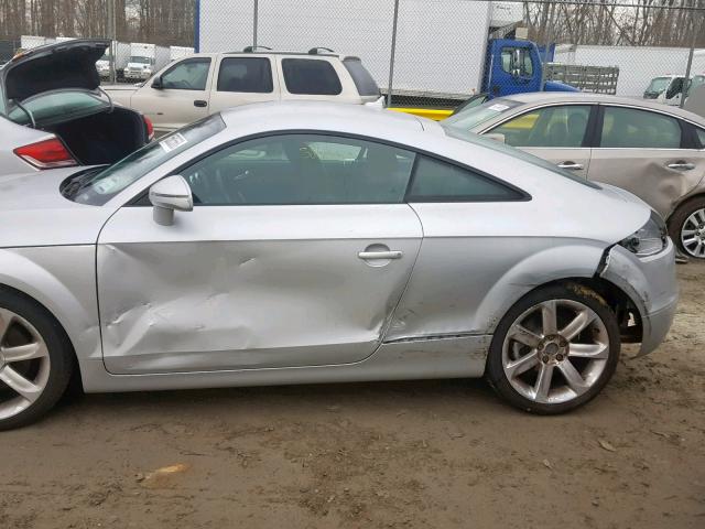 TRUAF38J481034987 - 2008 AUDI TT 2.0T SILVER photo 9