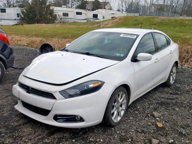 1C3CDFBA4DD291938 - 2013 DODGE DART SXT WHITE photo 2