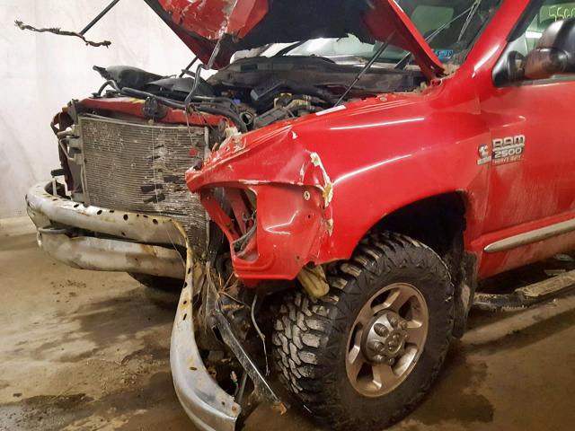 3D7KS28L09G532988 - 2009 DODGE RAM 2500 RED photo 10