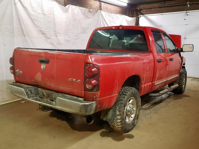 3D7KS28L09G532988 - 2009 DODGE RAM 2500 RED photo 4