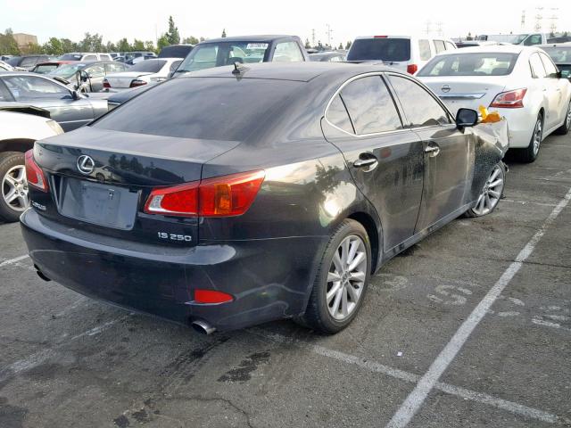 JTHBK262392087593 - 2009 LEXUS IS 250 BLACK photo 4