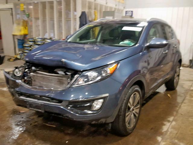 KNDPC3AC5F7711855 - 2015 KIA SPORTAGE E BLUE photo 2