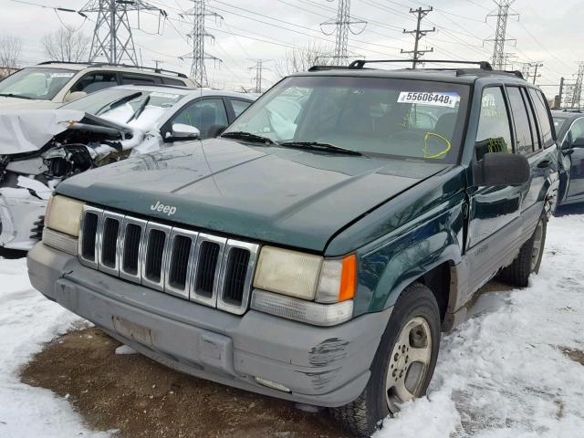 1J4GZ58Y9VC742957 - 1997 JEEP GRAND CHER GREEN photo 2