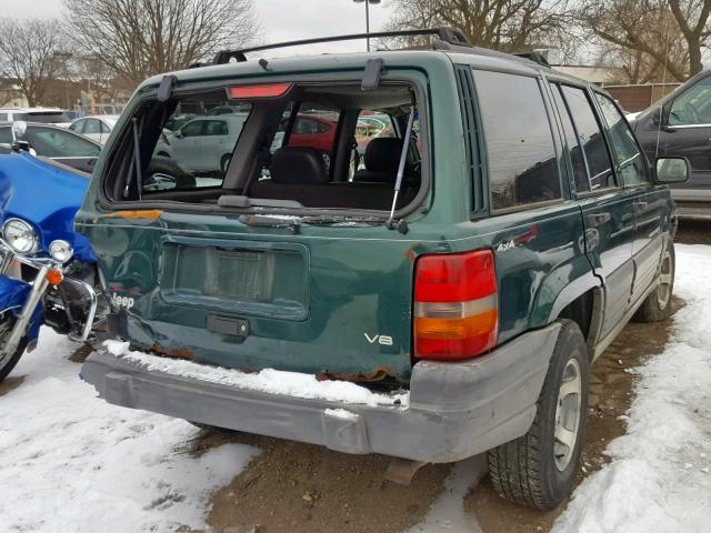 1J4GZ58Y9VC742957 - 1997 JEEP GRAND CHER GREEN photo 4