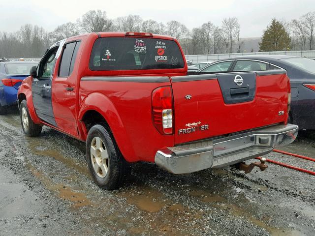 1N6AD07U96C477080 - 2006 NISSAN FRONTIER C RED photo 3