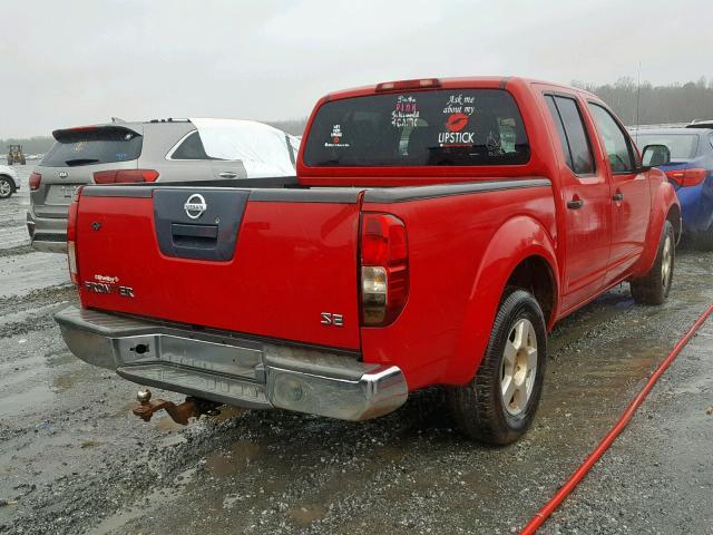 1N6AD07U96C477080 - 2006 NISSAN FRONTIER C RED photo 4