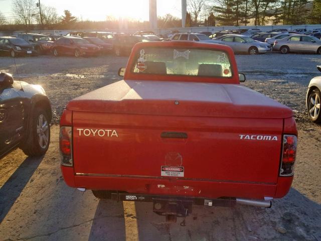 5TENL42NX2Z050968 - 2002 TOYOTA TACOMA RED photo 6