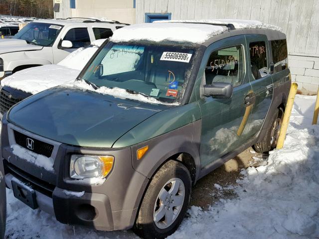 5J6YH285X4L038244 - 2004 HONDA ELEMENT EX GREEN photo 2