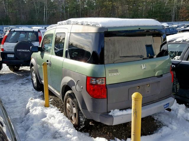 5J6YH285X4L038244 - 2004 HONDA ELEMENT EX GREEN photo 3