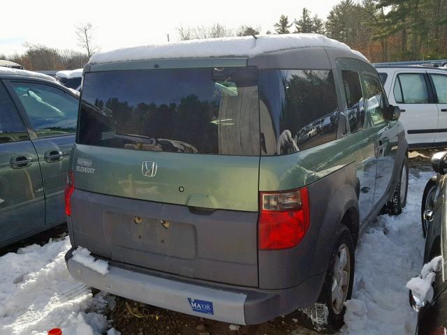 5J6YH285X4L038244 - 2004 HONDA ELEMENT EX GREEN photo 4