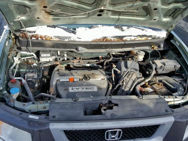 5J6YH285X4L038244 - 2004 HONDA ELEMENT EX GREEN photo 7