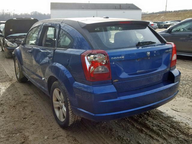 1B3CB4HA2AD592203 - 2010 DODGE CALIBER SX BLUE photo 3