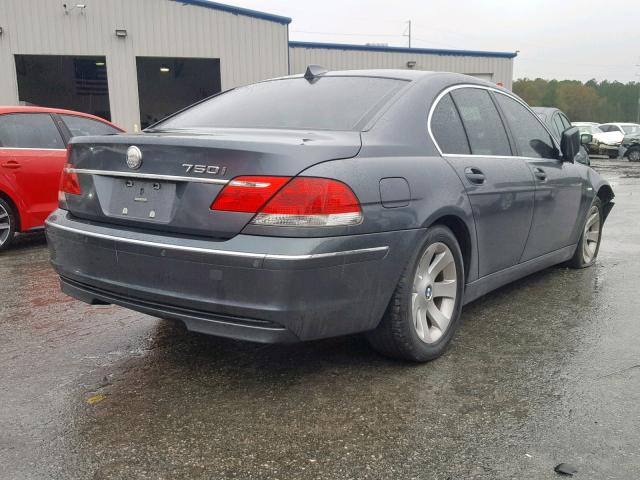 WBAHL835X6DT06380 - 2006 BMW 750 I GRAY photo 4