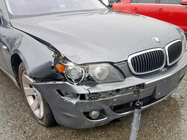 WBAHL835X6DT06380 - 2006 BMW 750 I GRAY photo 9