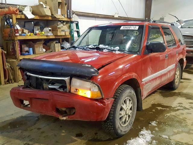 1GKDT13WXX2507747 - 1999 GMC JIMMY RED photo 2