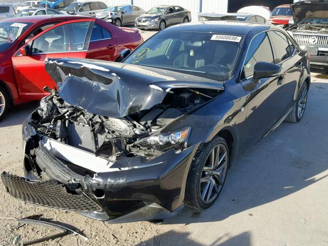 JTHBA1D22G5030801 - 2016 LEXUS IS 200T BLACK photo 2