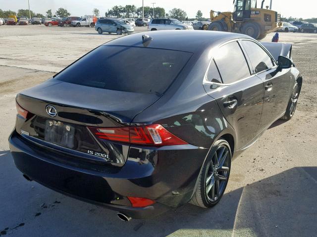 JTHBA1D22G5030801 - 2016 LEXUS IS 200T BLACK photo 4