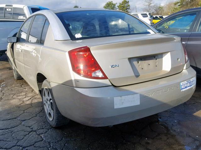 1G8AJ52F63Z144520 - 2003 SATURN ION LEVEL GOLD photo 3