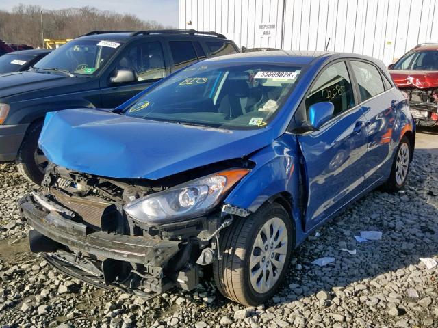 KMHD35LH7HU376699 - 2017 HYUNDAI ELANTRA GT BLUE photo 2